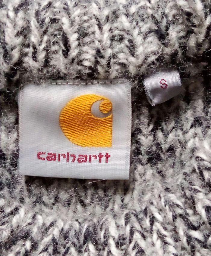 Pull d'hiver en laine d'agneau Carhartt gris chiné taille XS/S - photo numéro 9