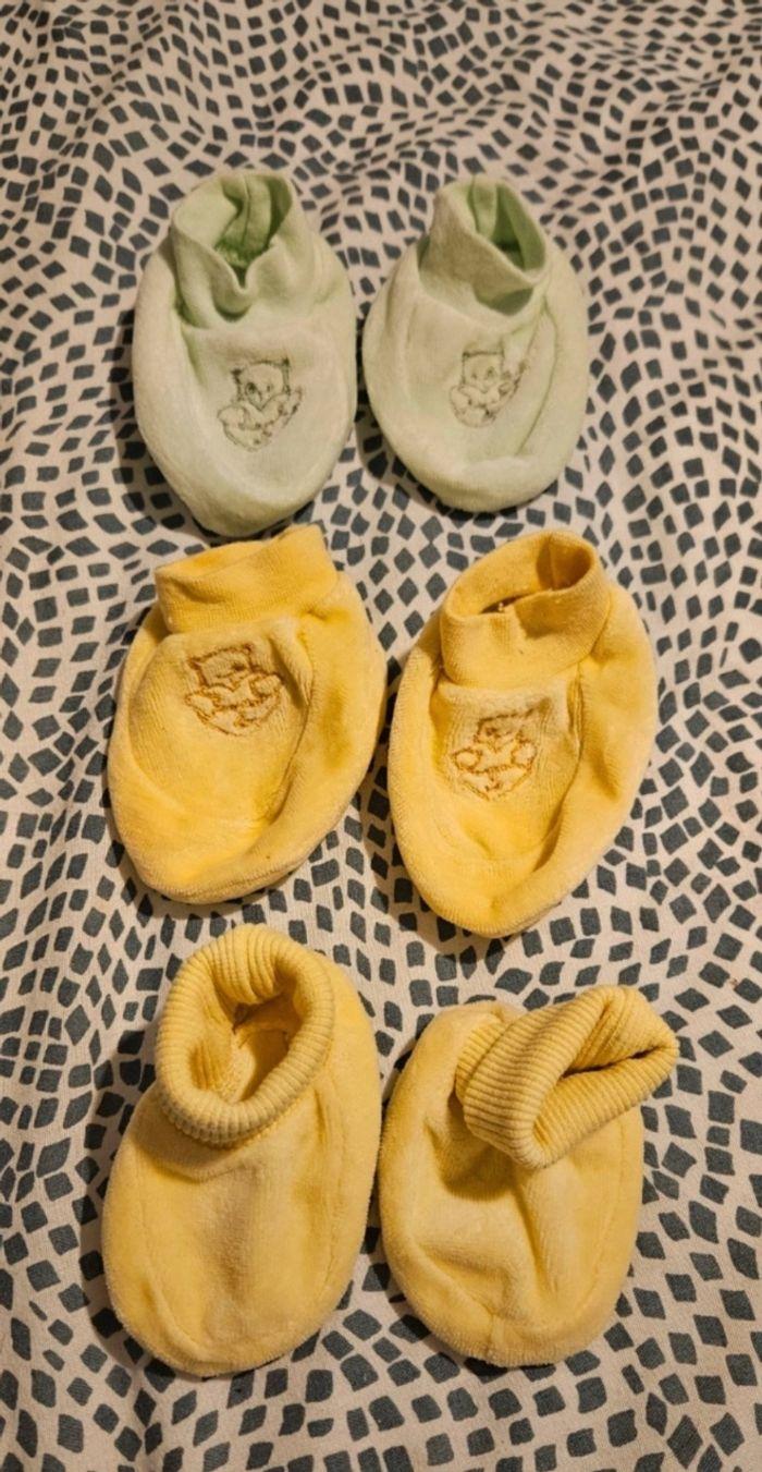 Lot de 3 paires de chaussons bébé - photo numéro 1