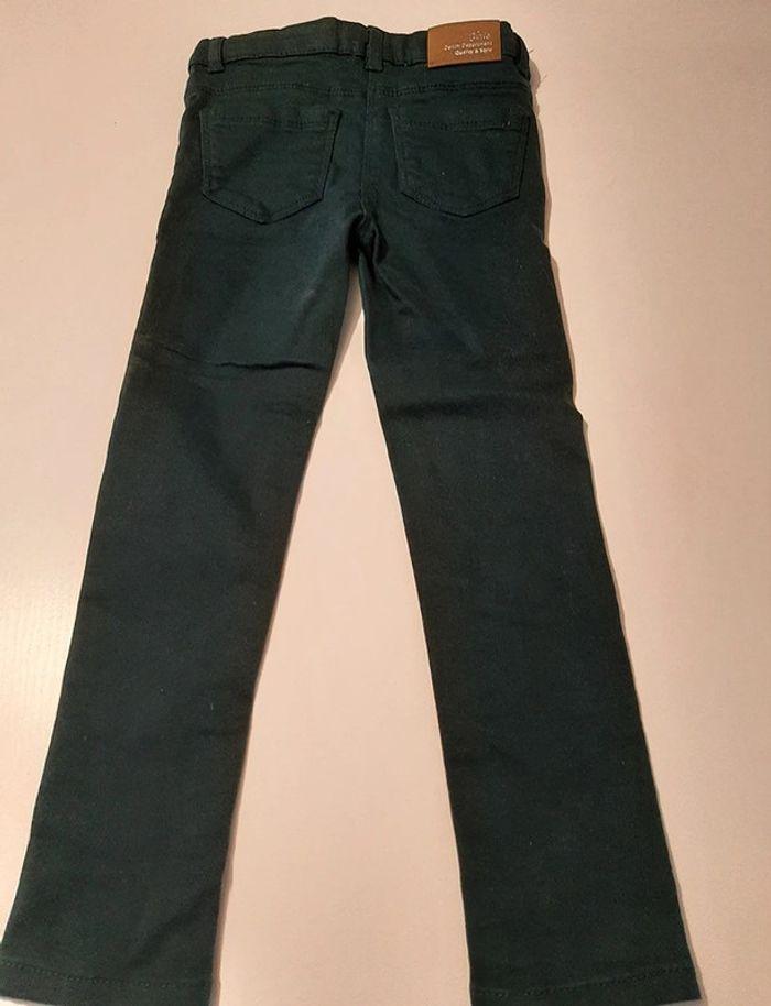 Jeans slim vertbaudet vert foncé taille 4 ans / 104 cm - photo numéro 3