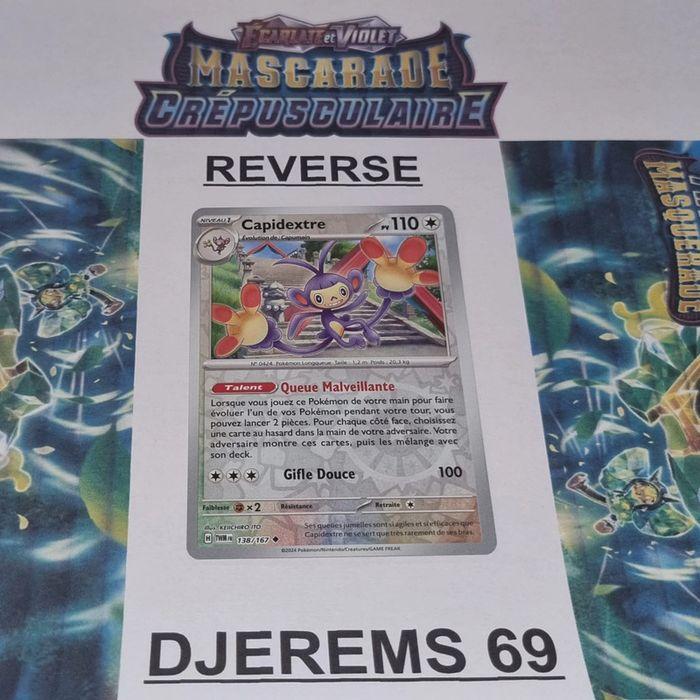 Carte Pokémon Capidextre Reverse 138/167 EV06 Mascarade Crépusculaire TWM FR