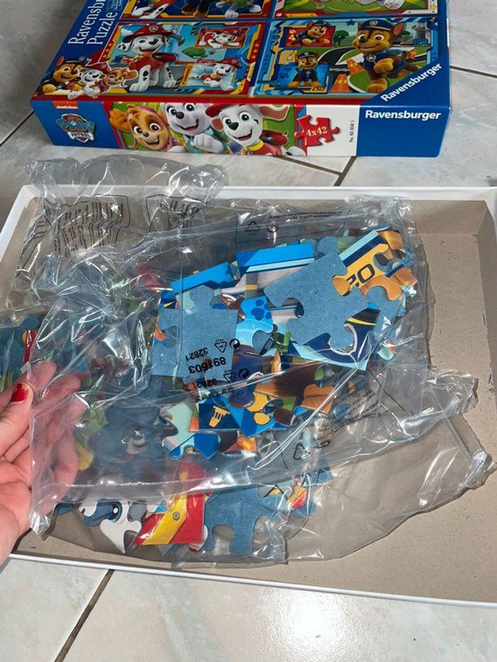 Puzzle 4x42 pièce paw patrol neuf sans emballage - photo numéro 3