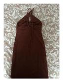 Robe cintré marron avec cordon et dos nu | Bershka