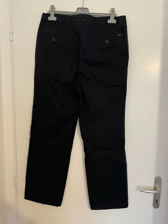 Pantalon chino bleu marine taille haute coupe droite m.e.n.s. Heinecke & Klaproth taille 44 - photo numéro 5