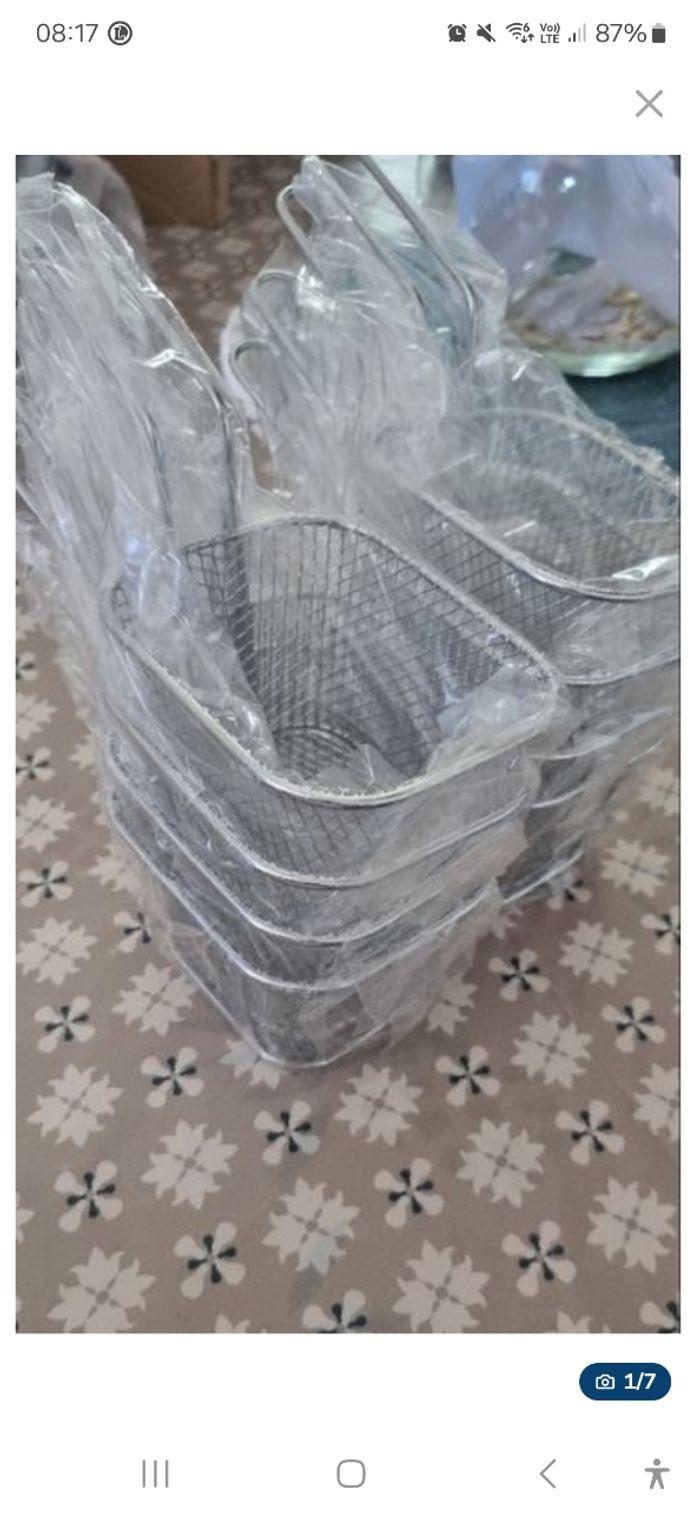 Lot de 8 Panier à frites en inox lots de 8( jamais utilisé) - photo numéro 1