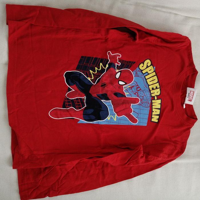 T shirt manches longues spiderman rouge - photo numéro 1