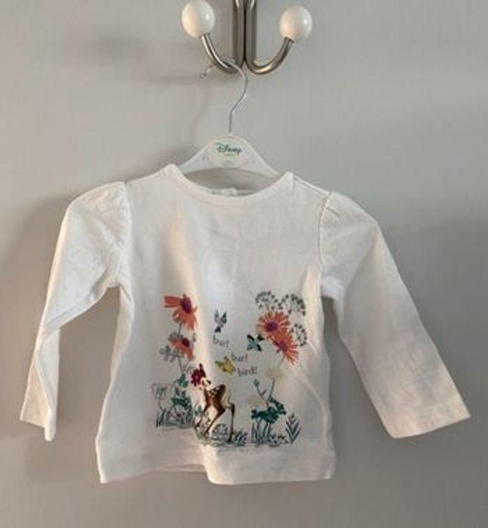 Tee-shirts manche longue Bambi Disney 6 mois - photo numéro 1