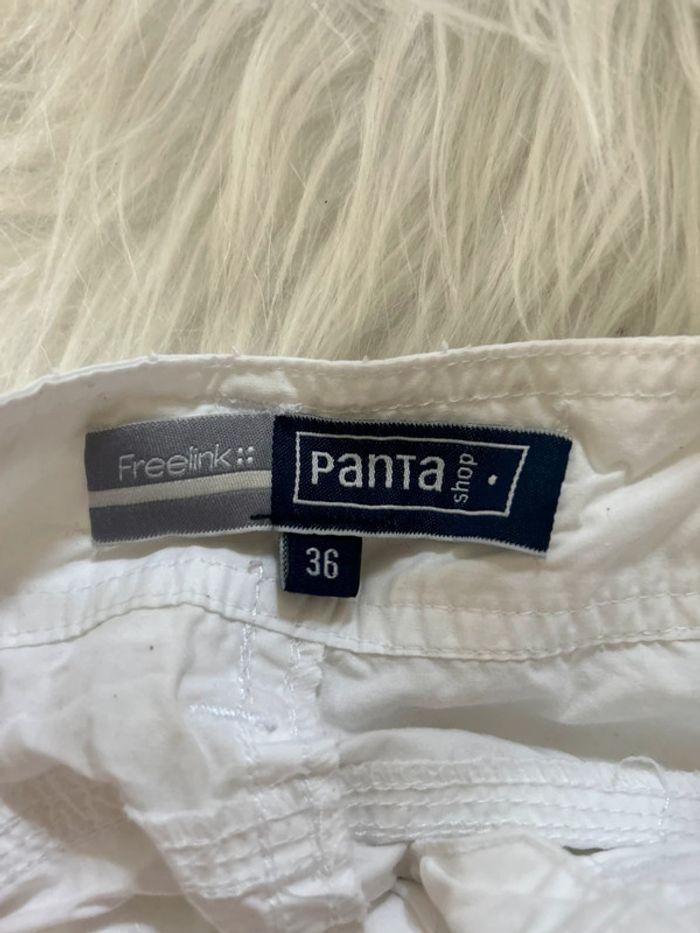 Très beau pantacourt blanc 🥰 panta shop taille 36 avec sa ceinture - photo numéro 2