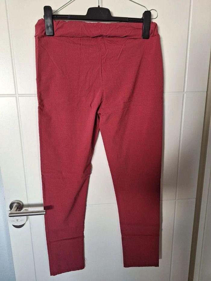 Pantalon rouge élastique - photo numéro 6