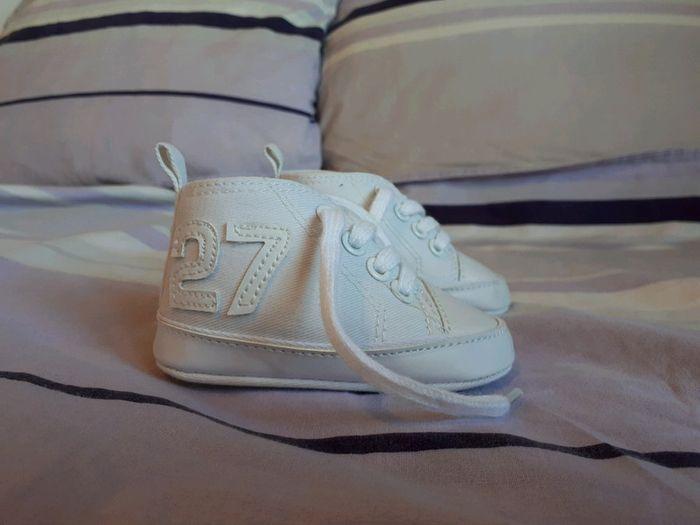 Chaussons bébé blancs en toile 19/20 - photo numéro 5