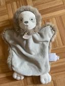 Doudou peluche paresseux gris et blanc marionnette doudou et compagnie