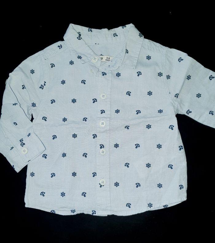 Chemise bleue T.3/6M