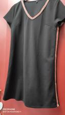 Robe manches courtes noir 44