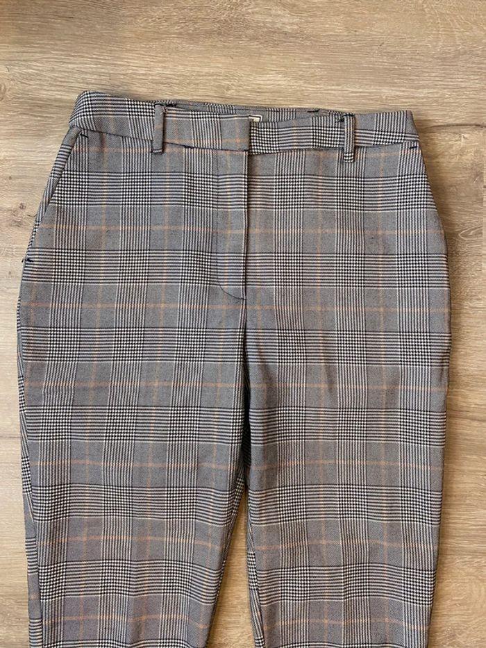 Pantalon chino à carreaux gris et beige Pimkie taille 34 / XS - photo numéro 3