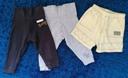 Lot 2 pantalons jogging léger + 1 short, coton, Lupilu, 74/80cm 9/12mois