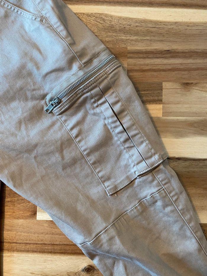 Pantalon cargo beige avec ceinture - taille S - photo numéro 2