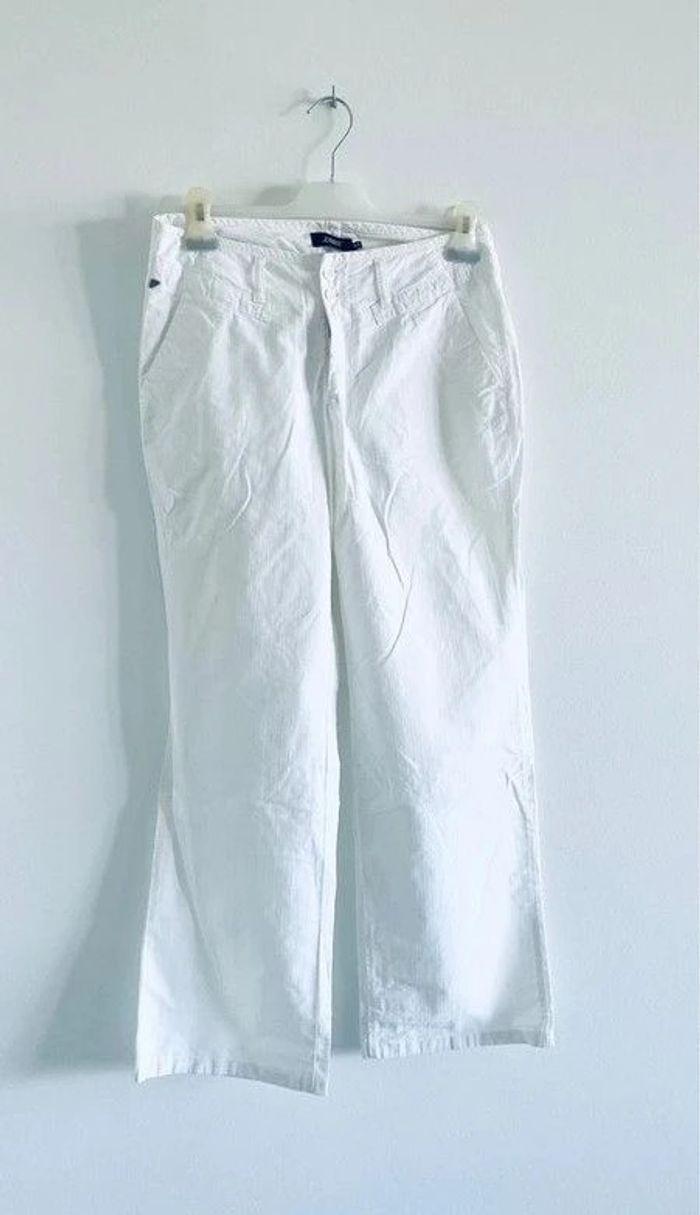 Pantalon en toile blanc Newman - photo numéro 1