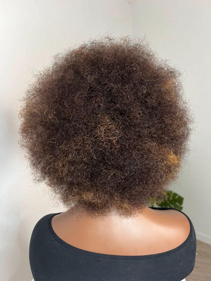 Belle perruque afro avec reflet blond - photo numéro 6