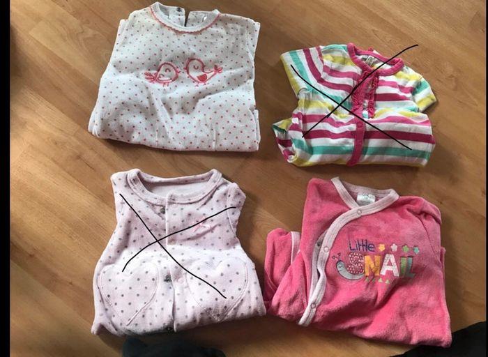 6 pyjamas taille 1 mois bébé fille - photo numéro 2