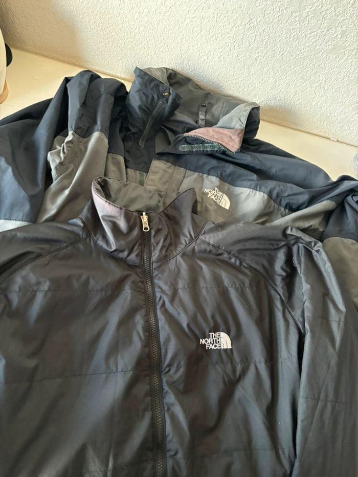 Manteau capuche veste blouson The North Face Hyvent 3 en 1 gris noir taille L - photo numéro 16