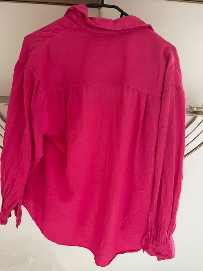 Chemise rose style lin - photo numéro 4