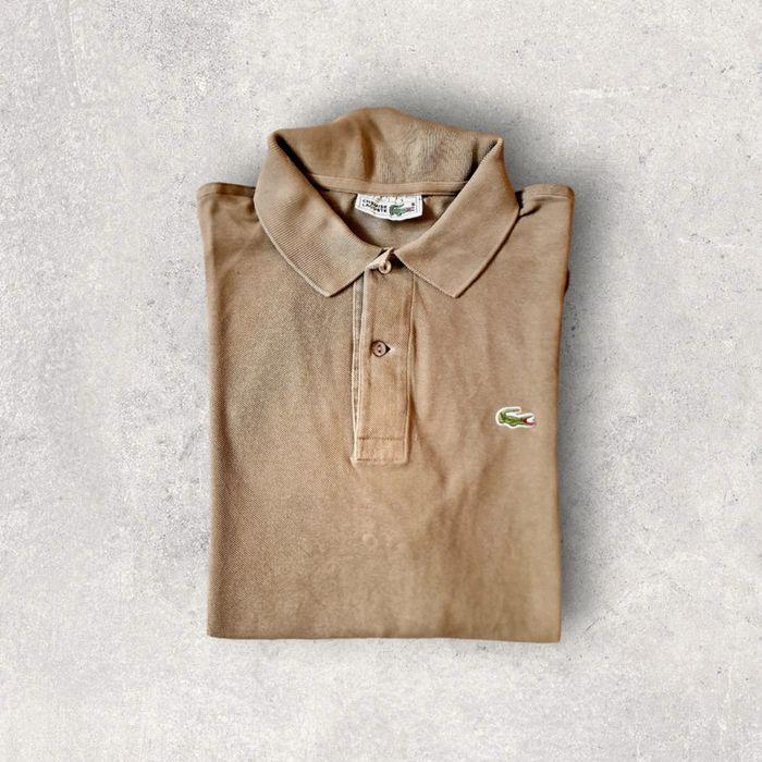 Polo Lacoste manches courtes/ marron / homme / taille 5 / made in France - photo numéro 1