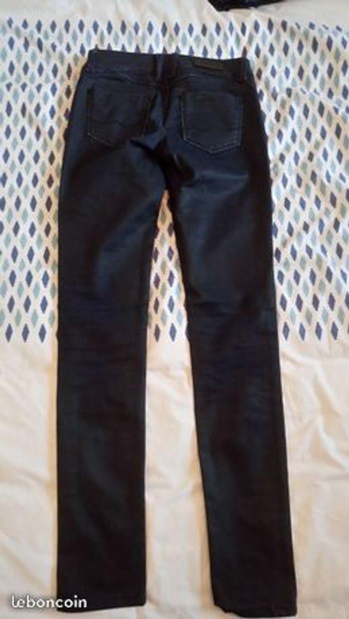 Jean huilé femme Bonobo noir/bleu slim taile 34/36 - photo numéro 2