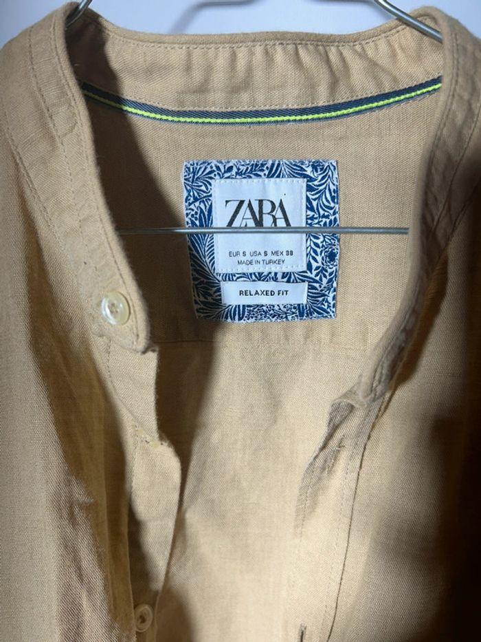 Chemise homme Zara couleur sable beige - photo numéro 3