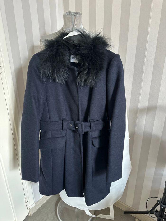 Manteau Claudie Pierlot T:40 bleu marine - photo numéro 1