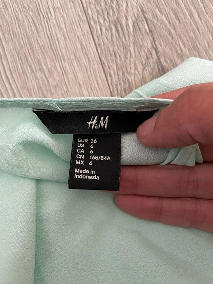 Débardeur top fluide vert clair pastel dos nageur croisé H&M taille 36 - photo numéro 3