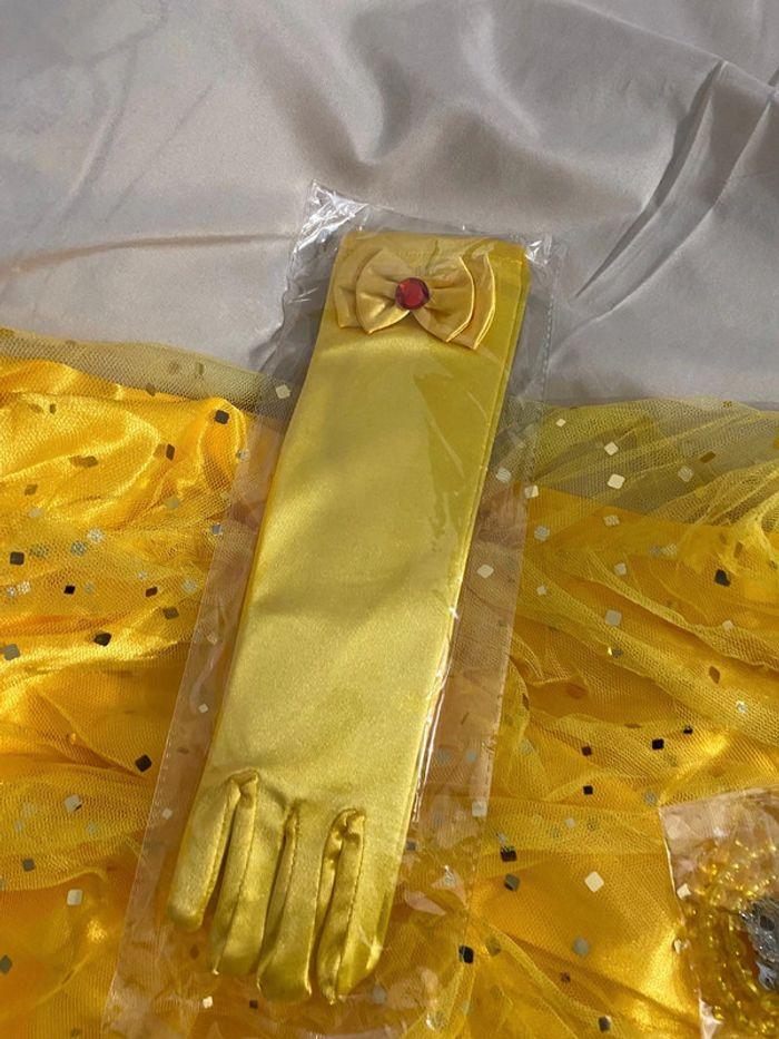 Robe de princesse  jaune et dorée avec accessoires 130 cm - photo numéro 7