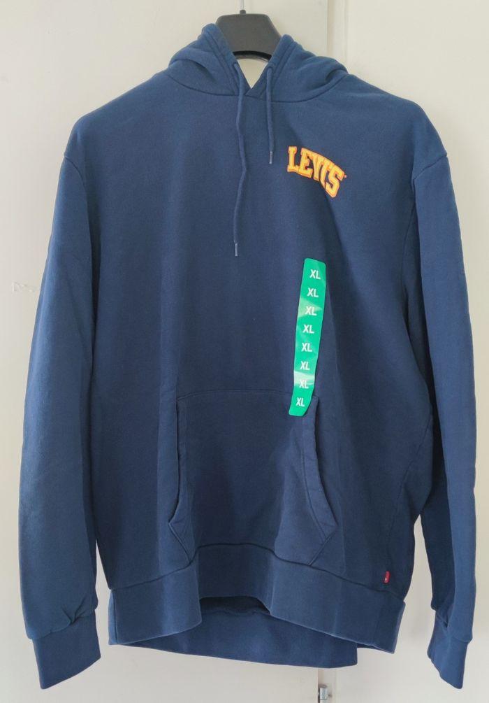 Sweat capuche bleu pour homme taille XL marque Levi's - photo numéro 3