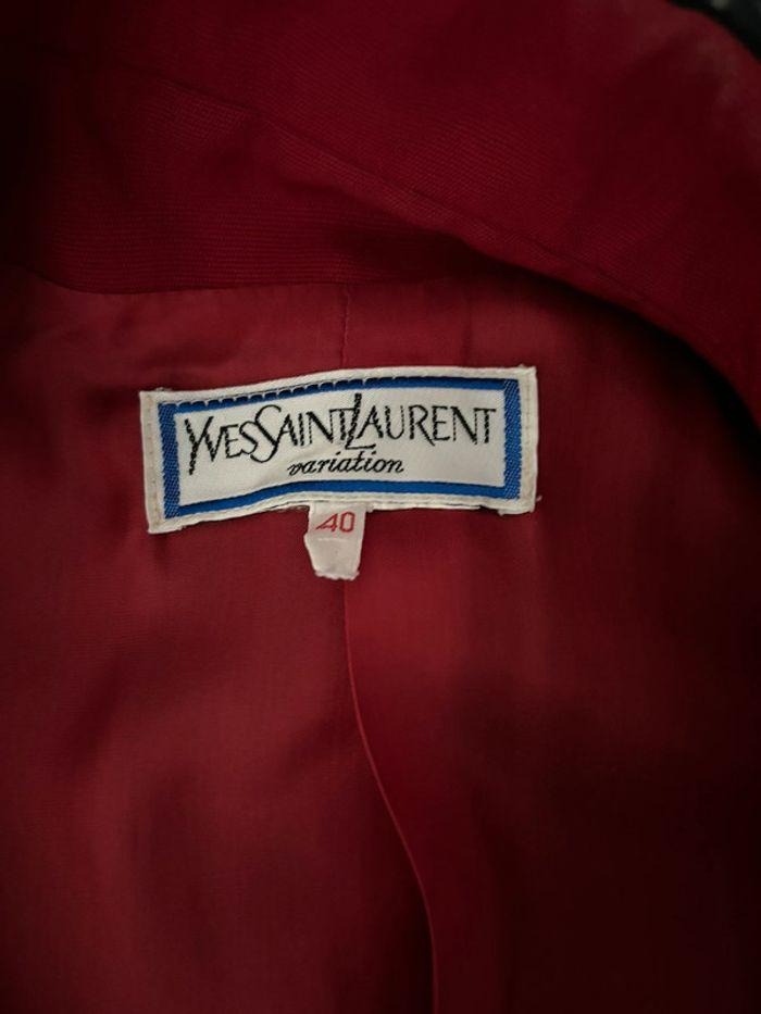 Veste blazer vintage 80's Yves Saint Laurent rouge - photo numéro 6