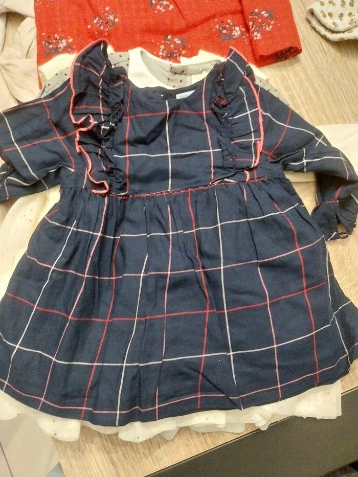 Lot vêtements 12 mois fille 8 pièces, robe Petit Bateau,  Jacadi - photo numéro 5