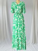 Jolie robe maxi verte et blanche