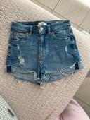 Short en jean taille haute