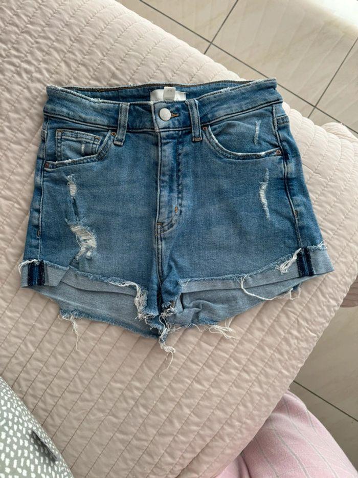 Short en jean taille haute - photo numéro 1