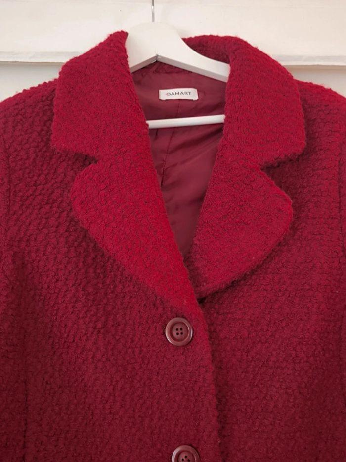 🤎 Manteau caban Damart bouclette vintage Bordeaux rosé 36/38 🤎 - photo numéro 3