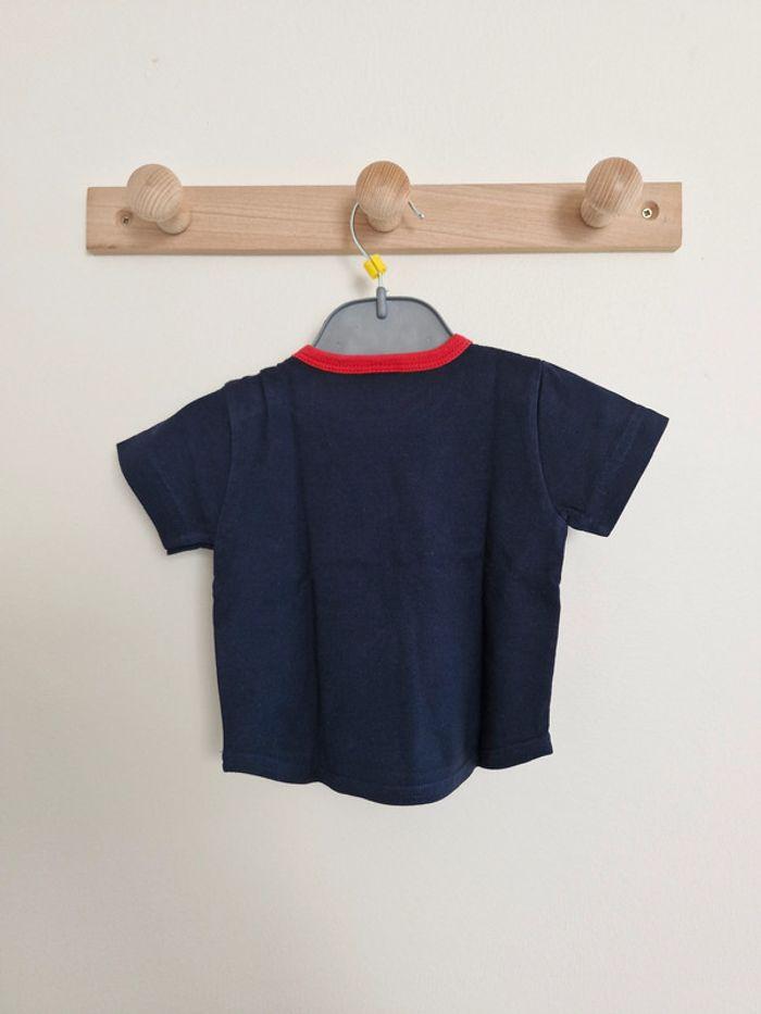 T-shirt à manches courtes bébé garçon Bleu Marine Rouge 6 mois 67 cm Petit Bateau - photo numéro 6