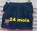 Short  bleu  rouge  blanc  Tim  Pouce  Taille 24  mois