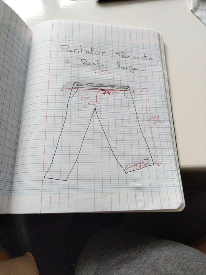 Pantalon terracotta à élastique à pants large taille 54  neuf - photo numéro 6