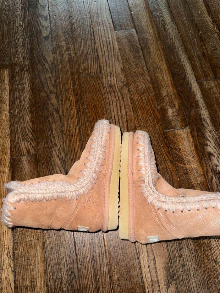 Bottes en daim Mou Beige rosé - photo numéro 4