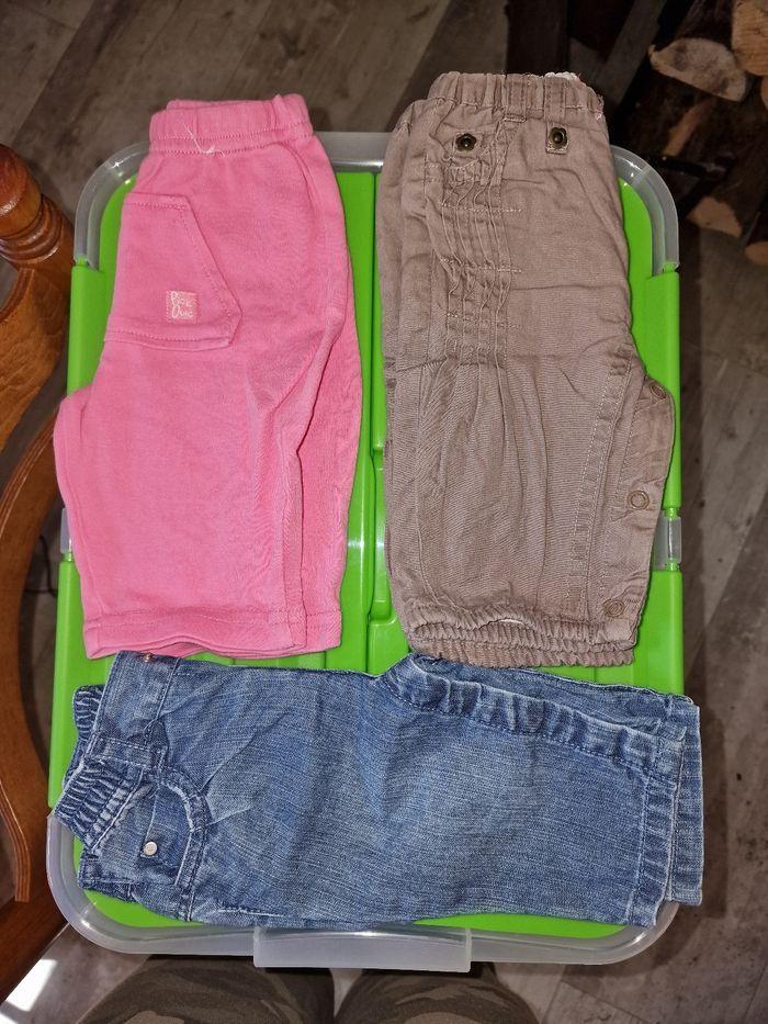 10 pantalon et 1 short bleu vert clair - photo numéro 2