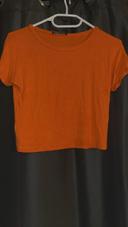 T-shirt court orange Zara