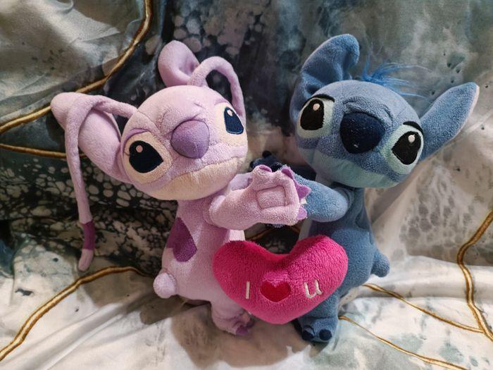 Peluche Disney Stitch et angel I love you