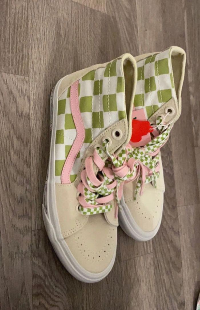 Basket vans rose et beige