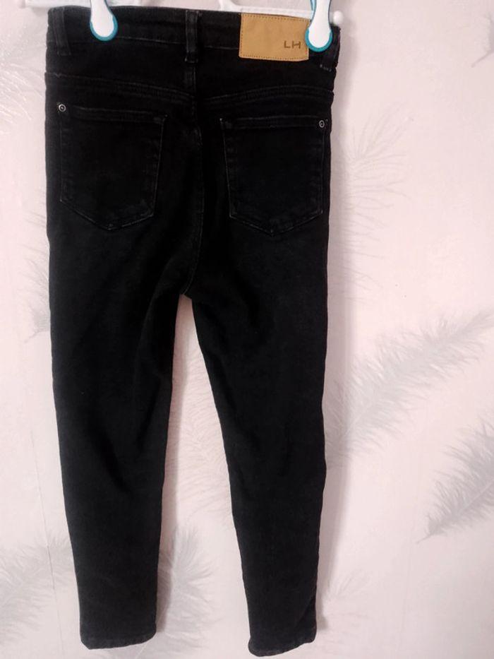 Pantalon/ jean noir LH taille xxs / 150 cm avec des poches sur les côtés et derrière - photo numéro 4