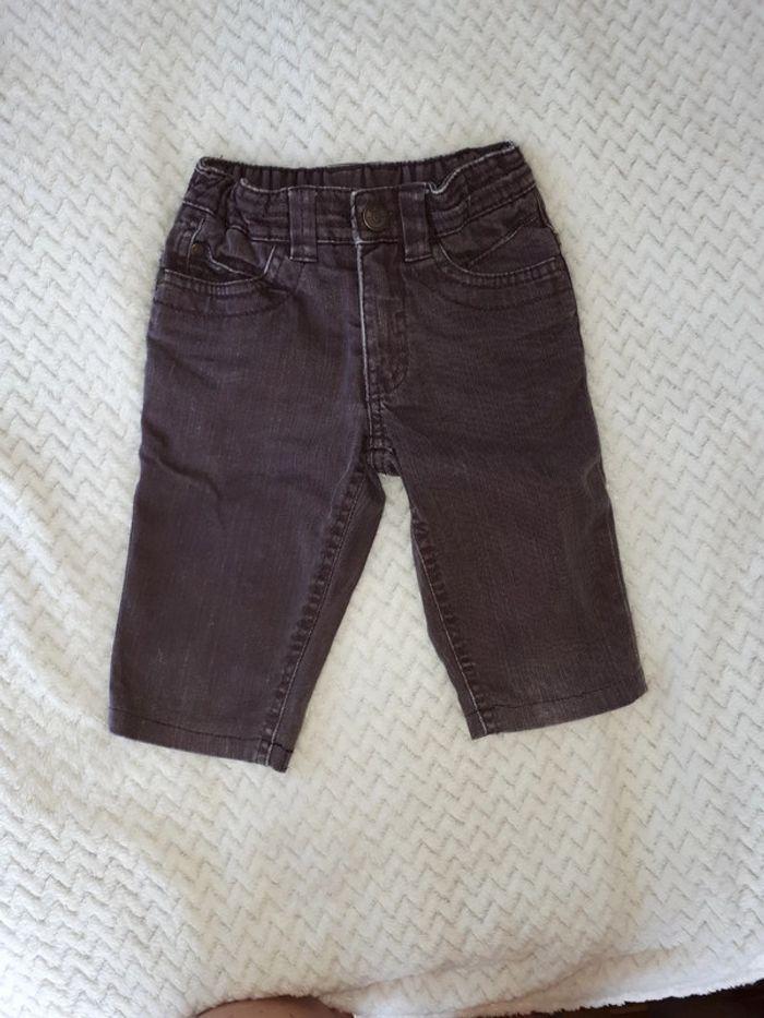 Bermuda jean reflets aubergine taille ajustable Orchestra 4 ans - photo numéro 1