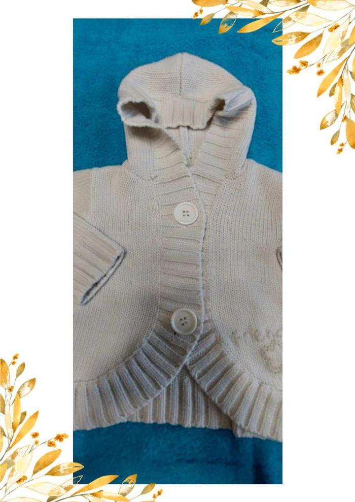 🌻 Joli gilet à capuche bien chaud bébé fille 18 mois 🌻 - photo numéro 2