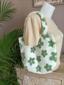 Sac en peluche douce avec imprimé Fleurs