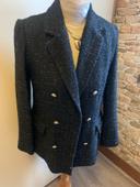 Veste blazer chic noir et brillant taille 40